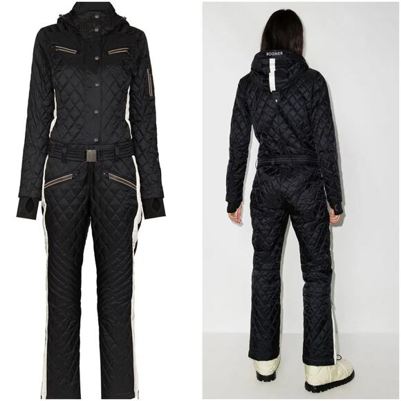 Bogner Black and White Quilted Ski Suit - Picture 2 of 12